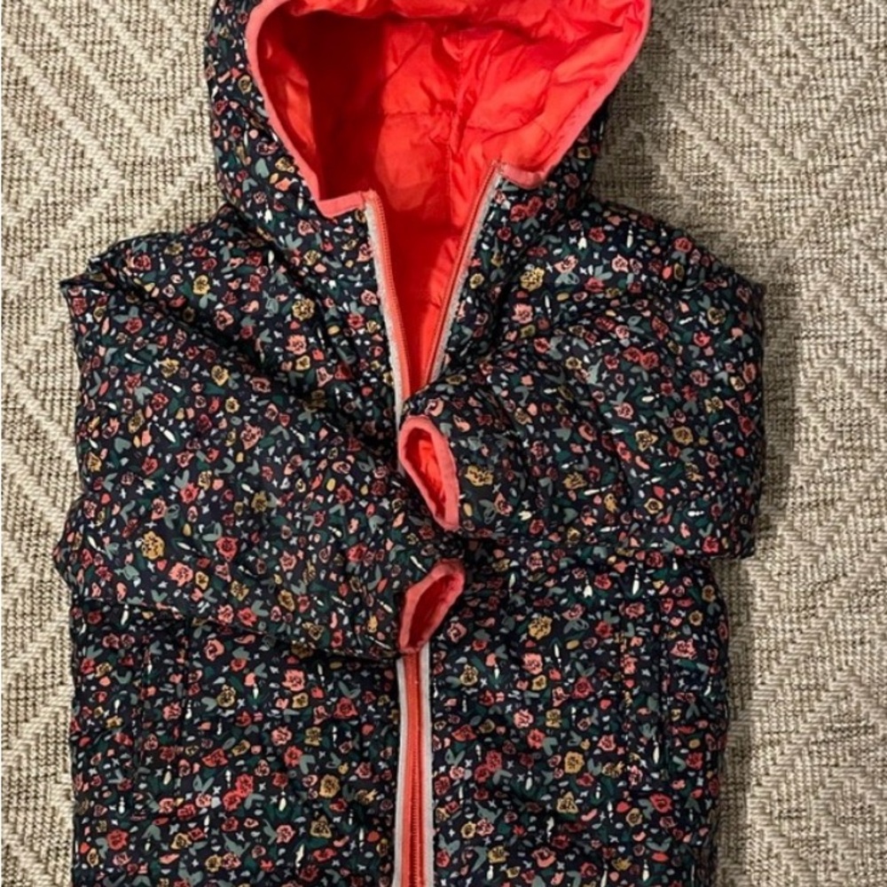 Hannah Andersson 3T Reversible Kids Puffer Winter Jacket with Hood